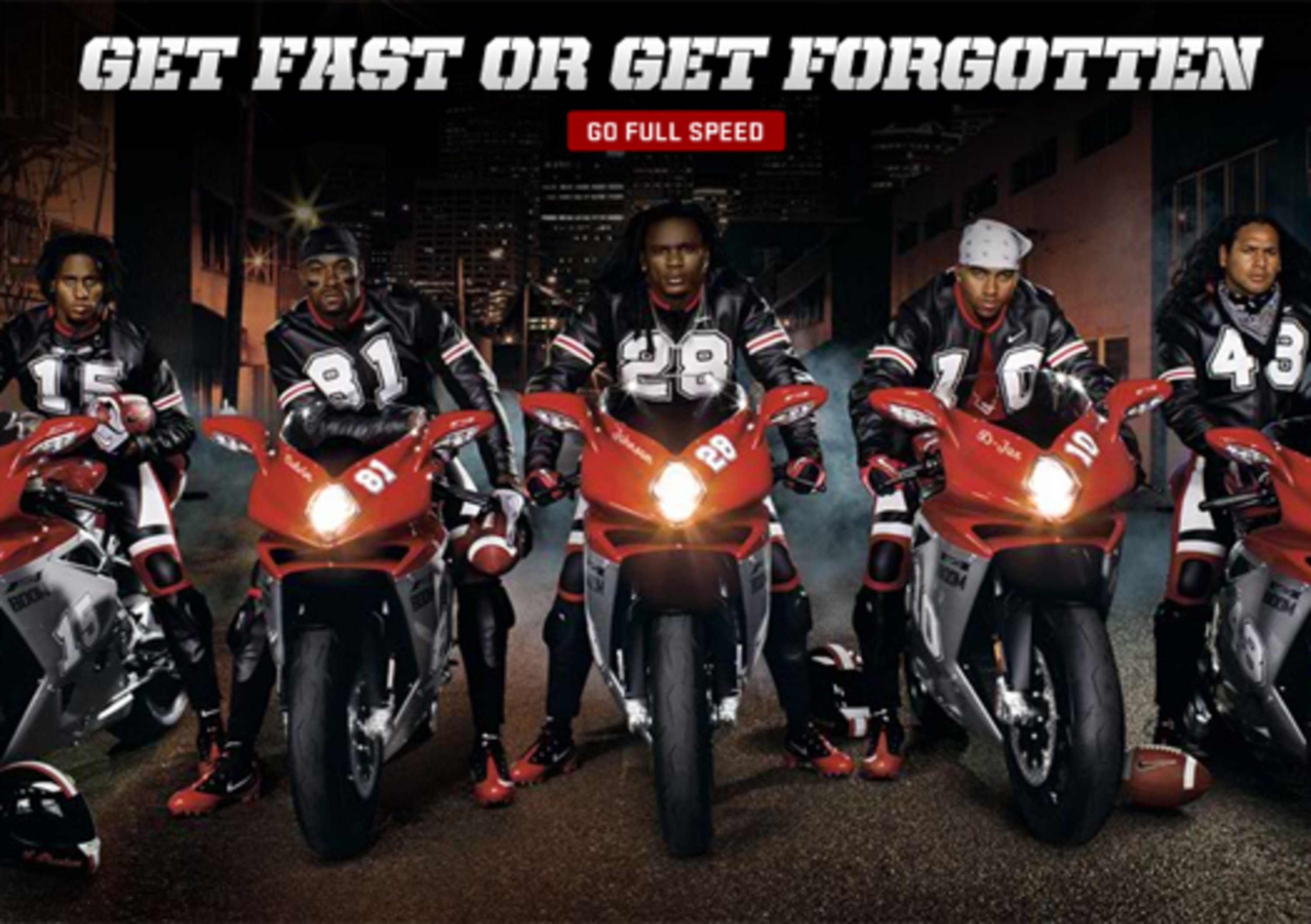 Nike sceglie MV Agusta per la campagna con i campioni della NFL