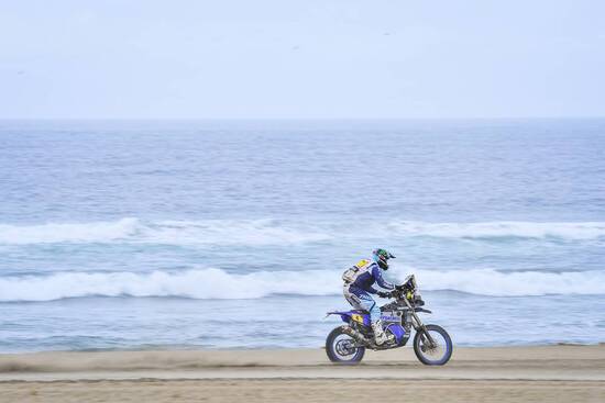 Van Beveren (Yamaha) in azione nella Dakar 2019