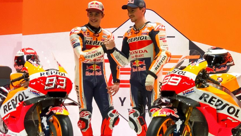 Honda MotoGP: la presentazione del &quot;dream team&quot; con  M&aacute;rquez e Lorenzo