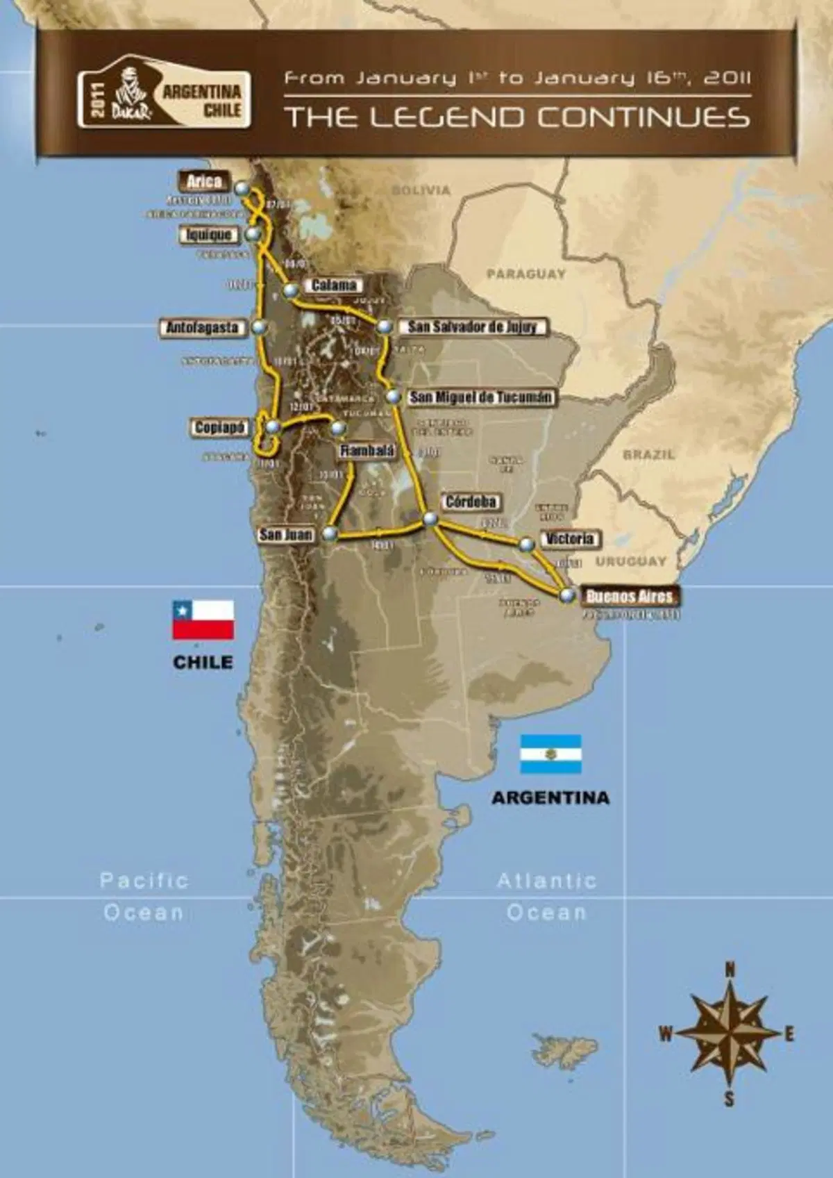 Rally Dakar 2011: vi mostriamo il percorso della gara (2)