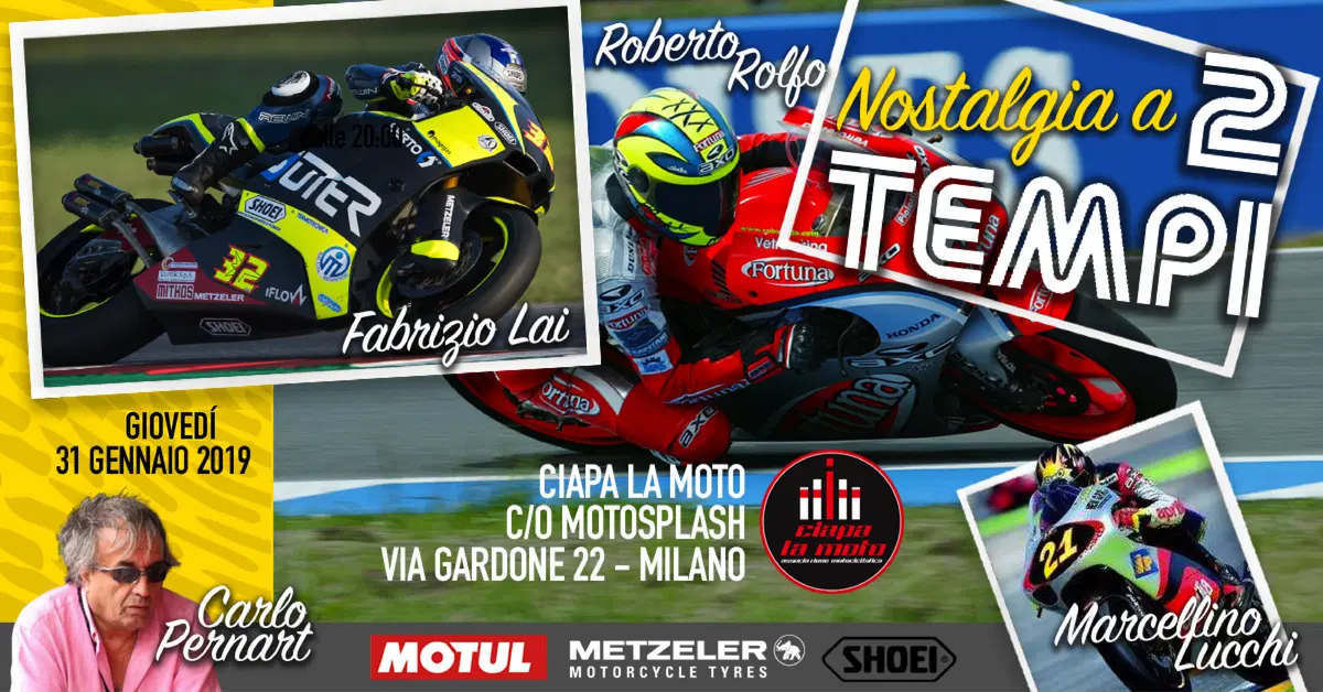 "Nostalgia 2 Tempi", gioved&igrave; da Ciapa la Moto