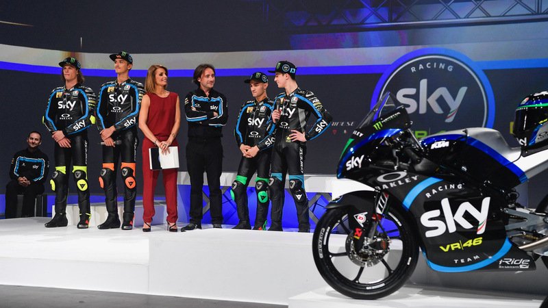 Presentato lo Sky Racing Team VR46 di Moto2 e Moto3