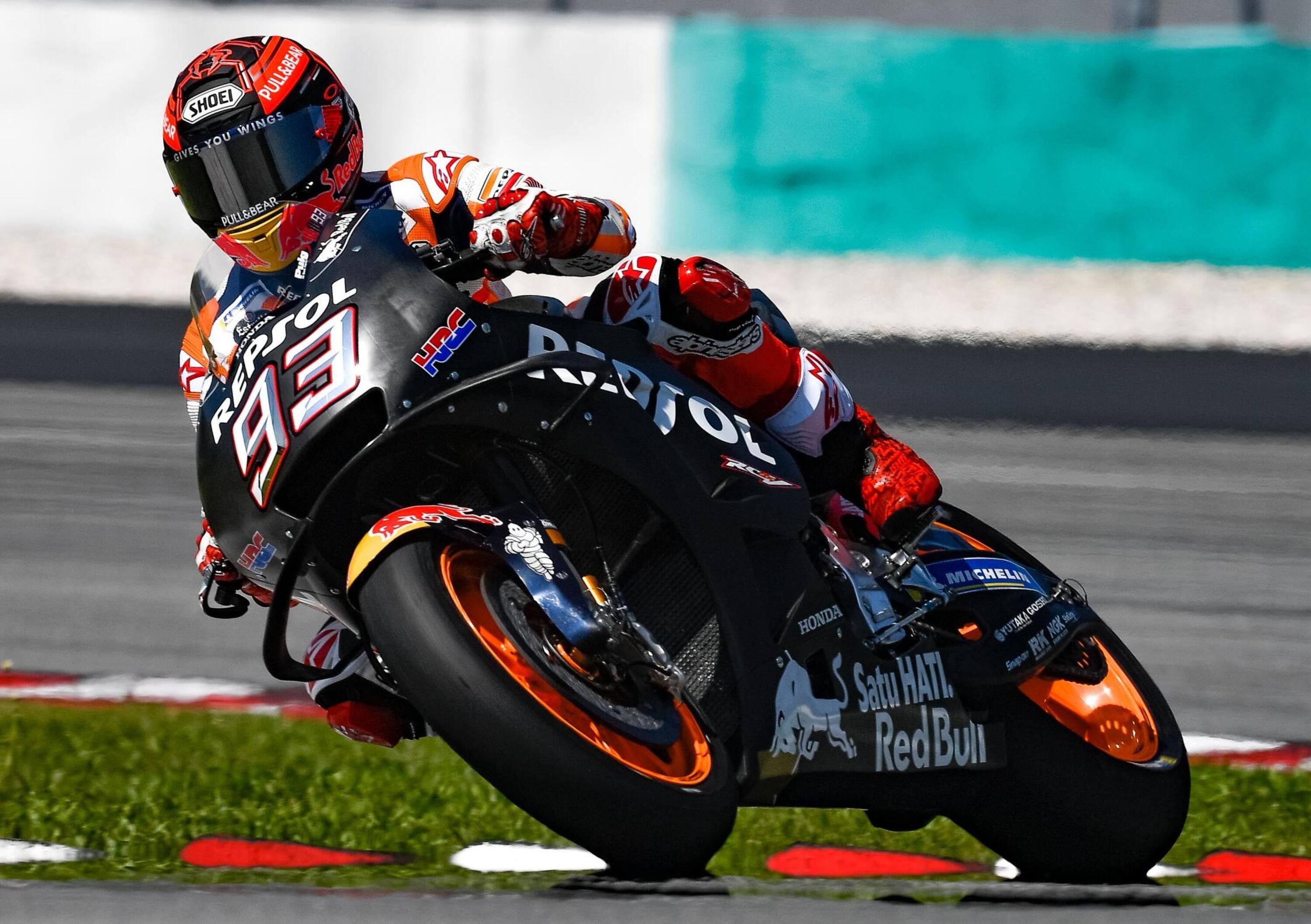MotoGP test Sepang 2019. M&aacute;rquez chiude in testa il Day 1