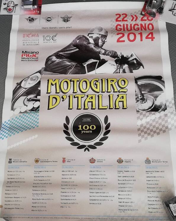 Poster Vintage Moto Giro D'Italia