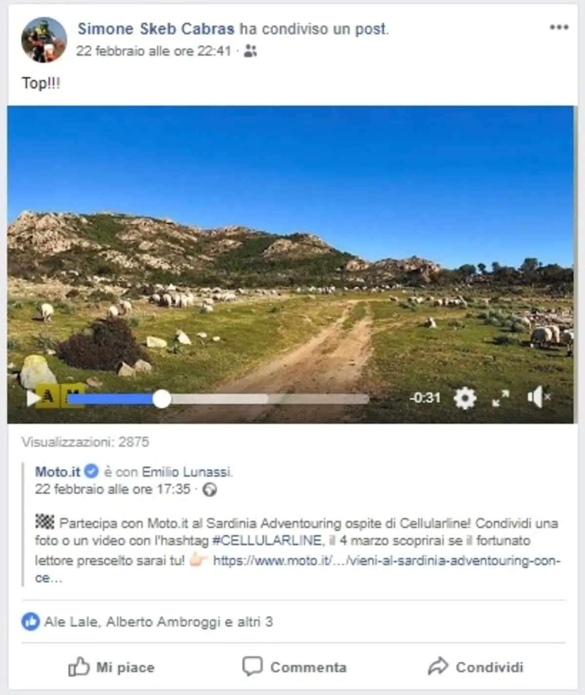 Sardinia Adventouring: ecco il fortunato vincitore dell'iniziativa Cellularline (5)