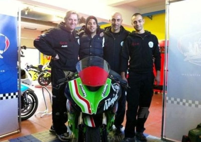 Caiani con il BWG Racing Kawasaki nel mondiale Stk 1000