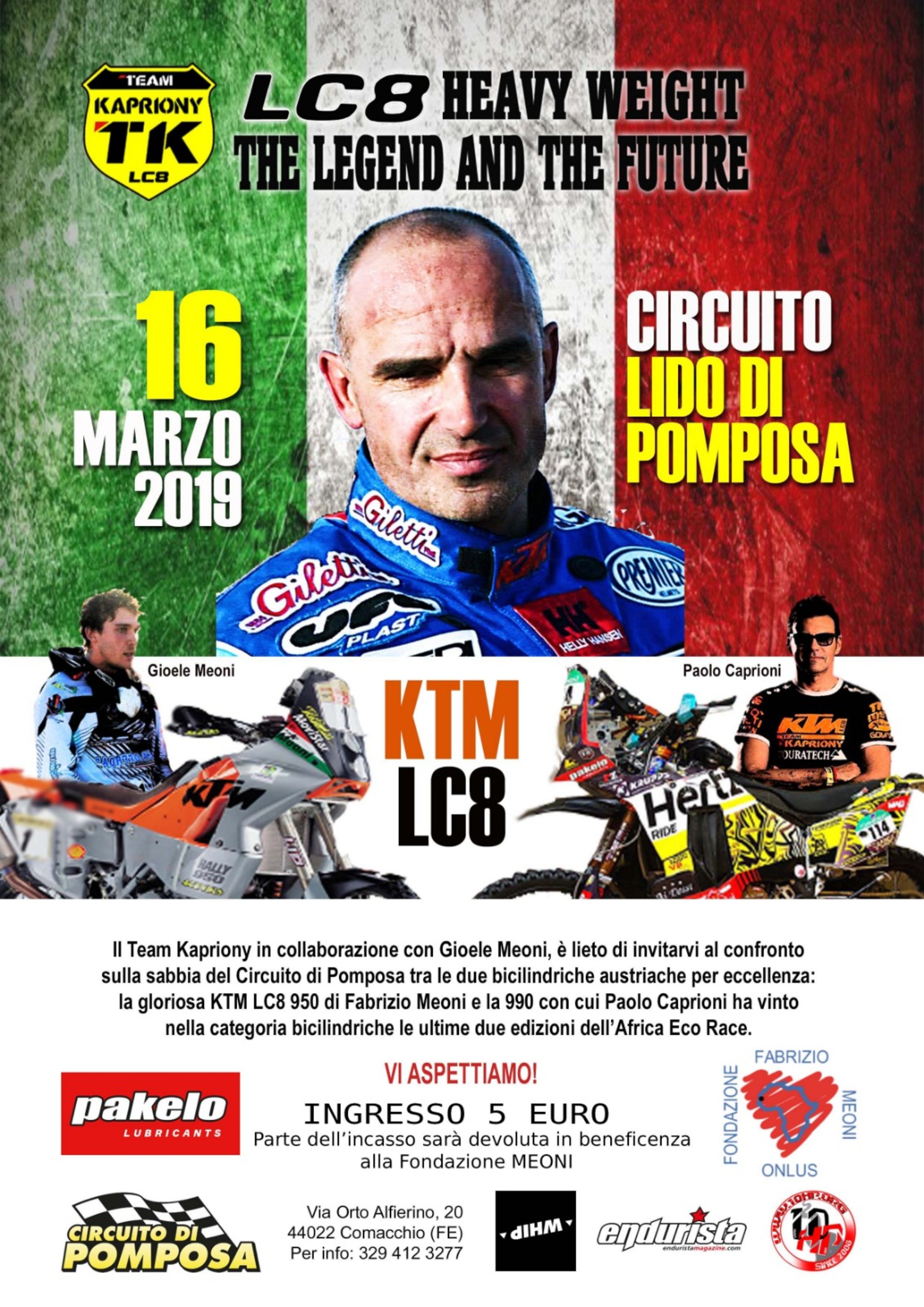 La KTM LC8 di Fabrizio Meoni a Pomposa