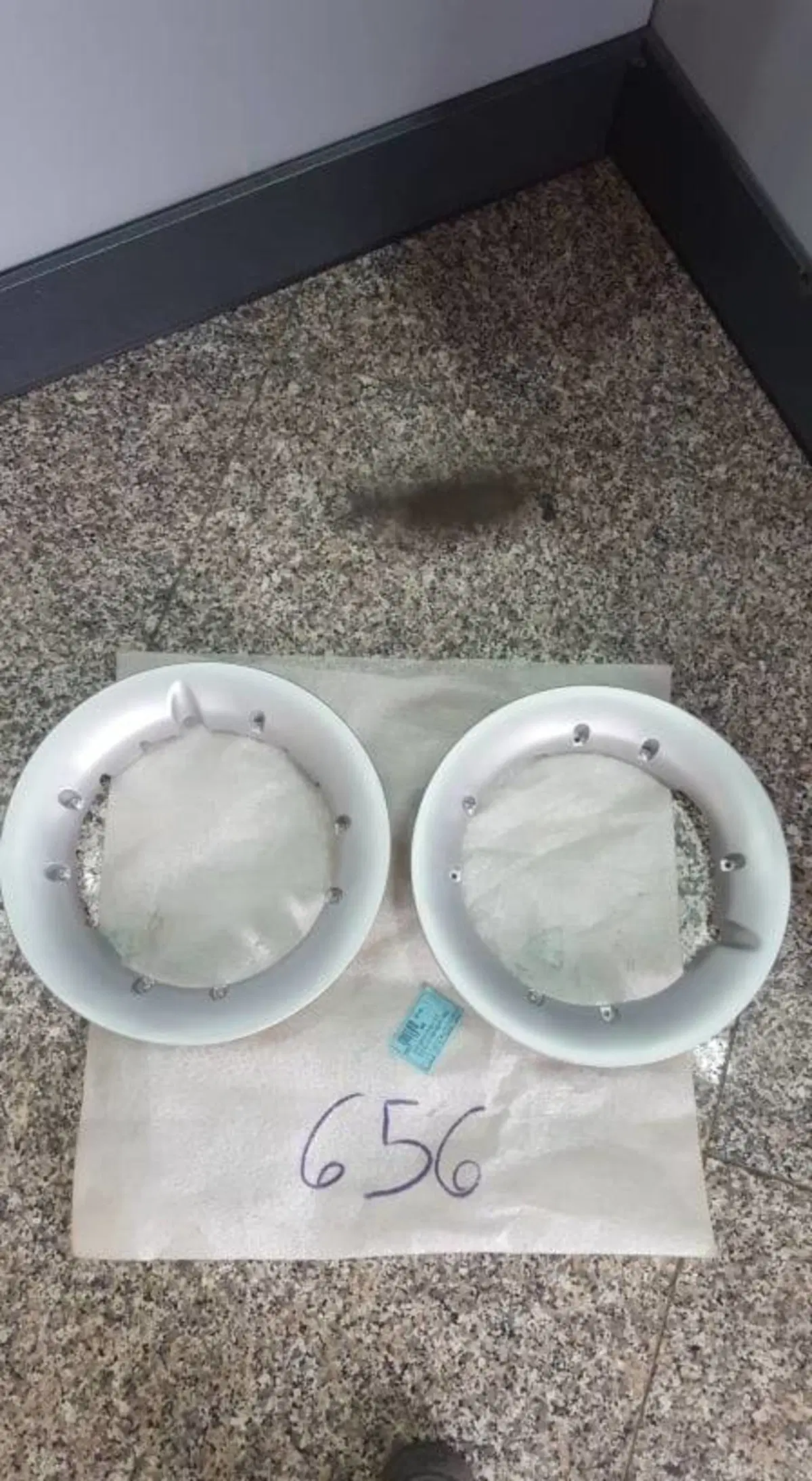 COPRICERCHI (SX + DX) ARGENTO OPACO F15 Malaguti