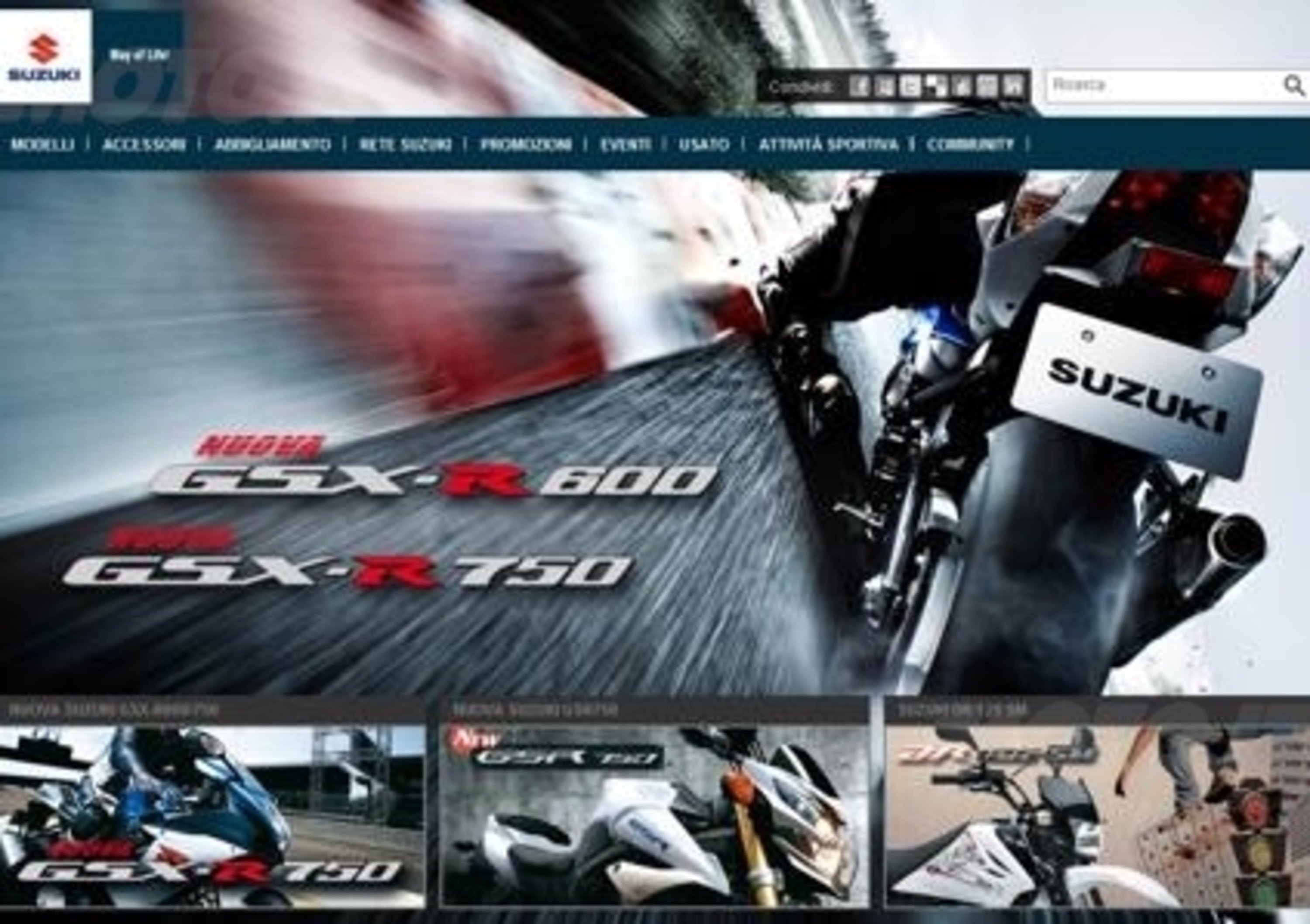 Suzuki rinnova il suo sito web