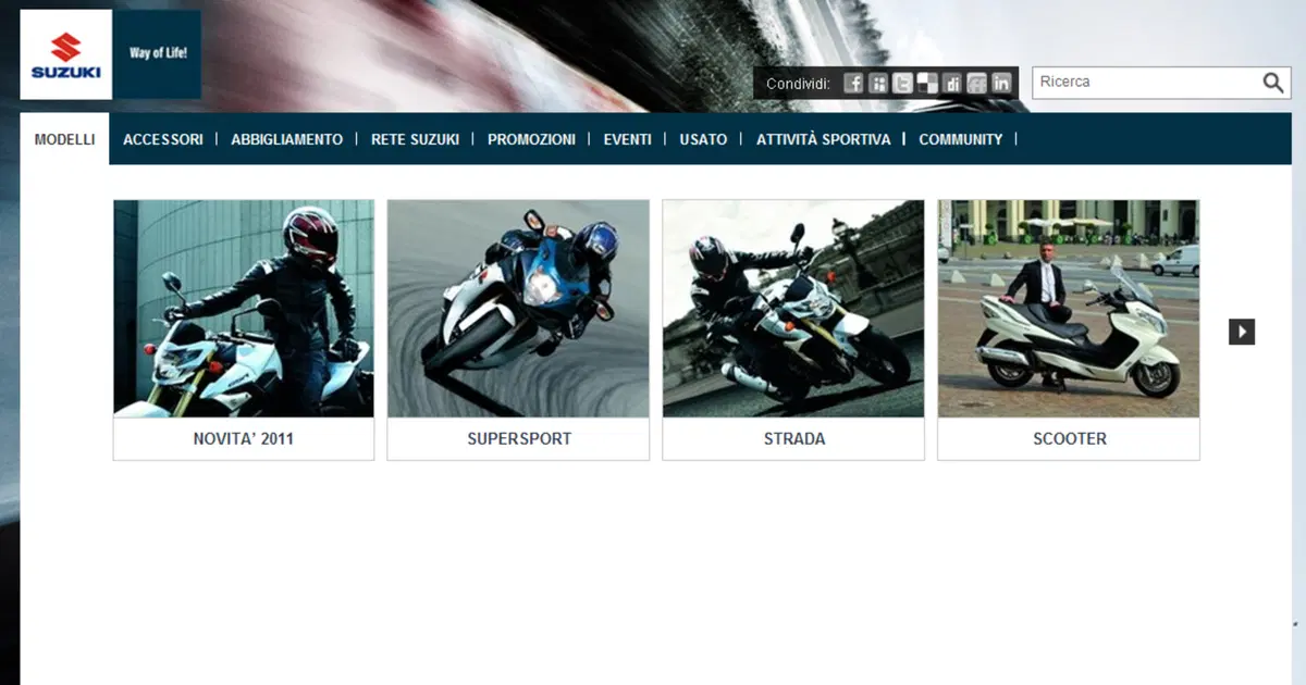 Suzuki rinnova il suo sito web (2)