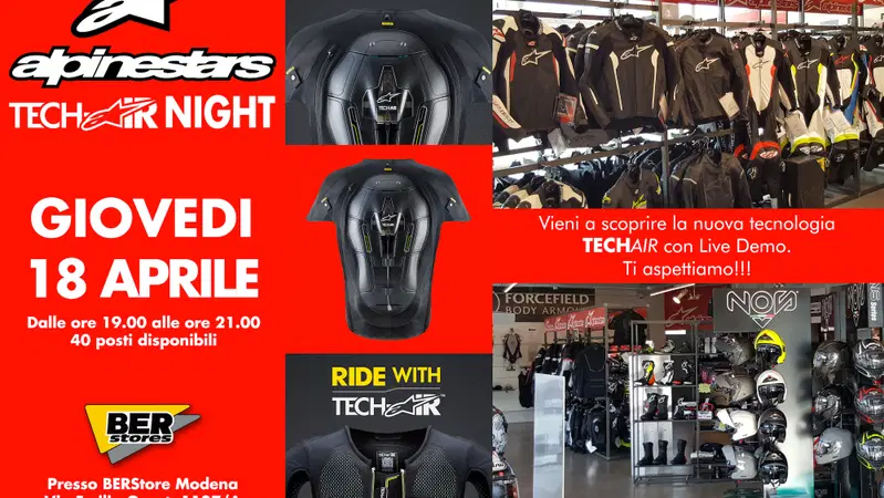 BER Store Modena: Alpinestars Tech-Air night
