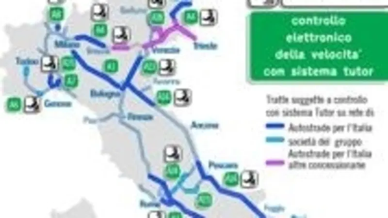 Tutte le postazioni Autovelox e Tutor in Italia