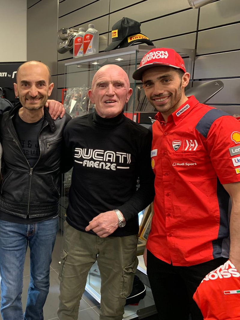 Ferrado in compagnia di Claudio Domenicali e Michele Pirro