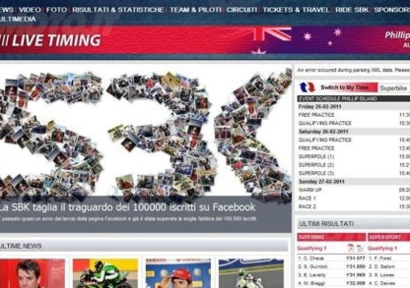 WorldSBK.com, restyling per il sito ufficiale