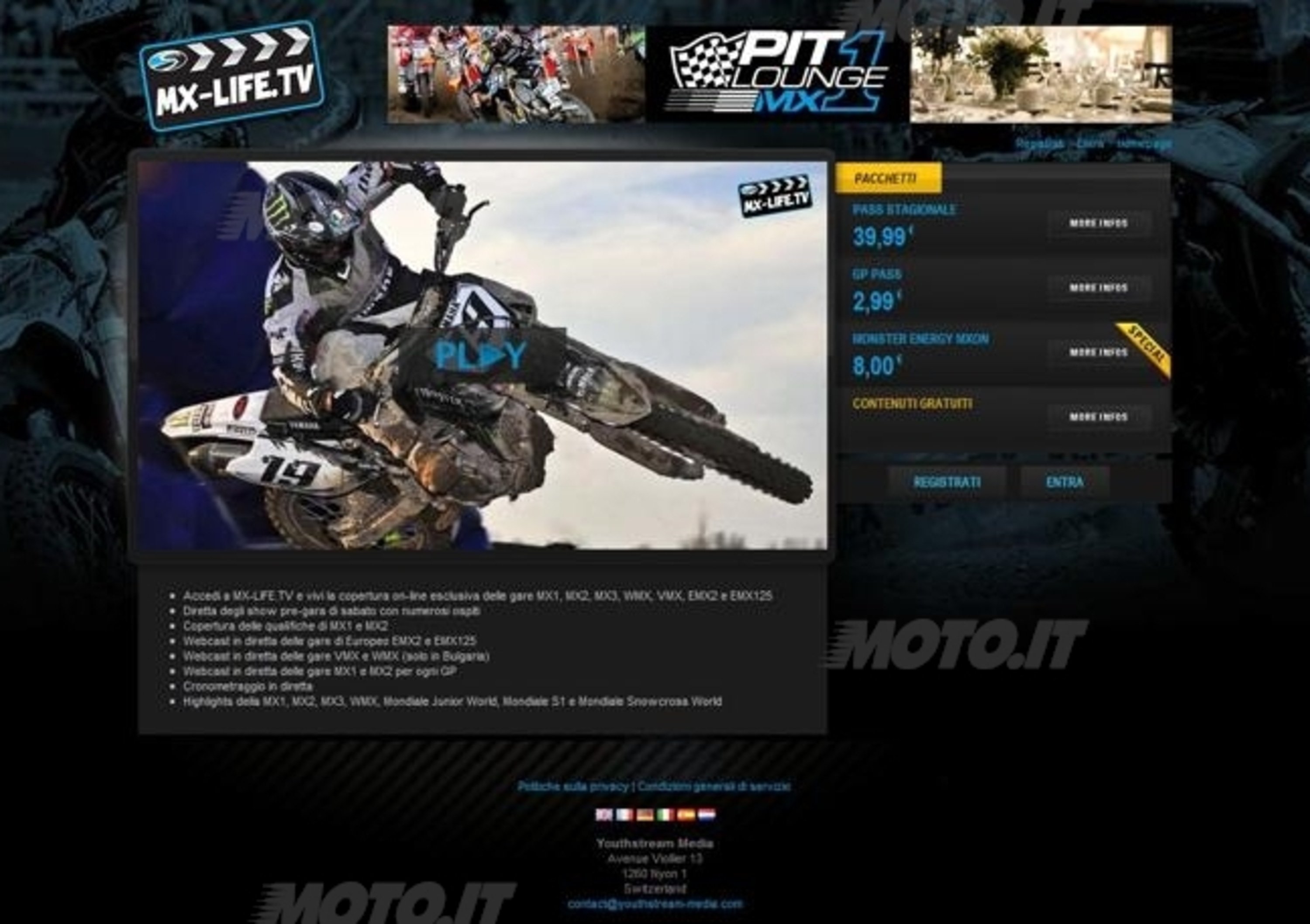 MX-Life.tv trasmetter&agrave; live il Mondiale Motocross sul Web