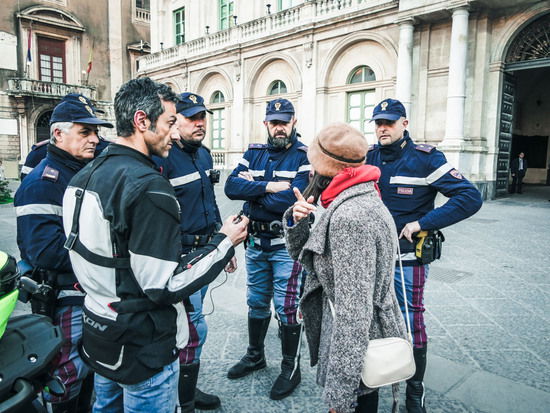 un momento della nostra giornata con le Volanti della Polizia di Stato