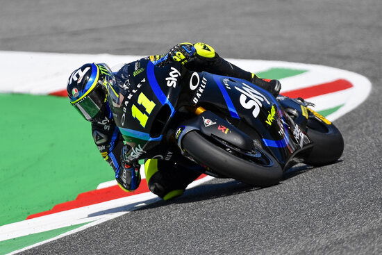 Nicolò Bulega durante le prove al Mugello