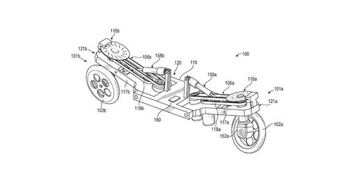 Facebook brevetta un mezzo elettrico robotico a trazione integrale (2)