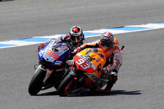 Marquez infila Lorenzo sulla stessa ultima curva di Jerez, 2013