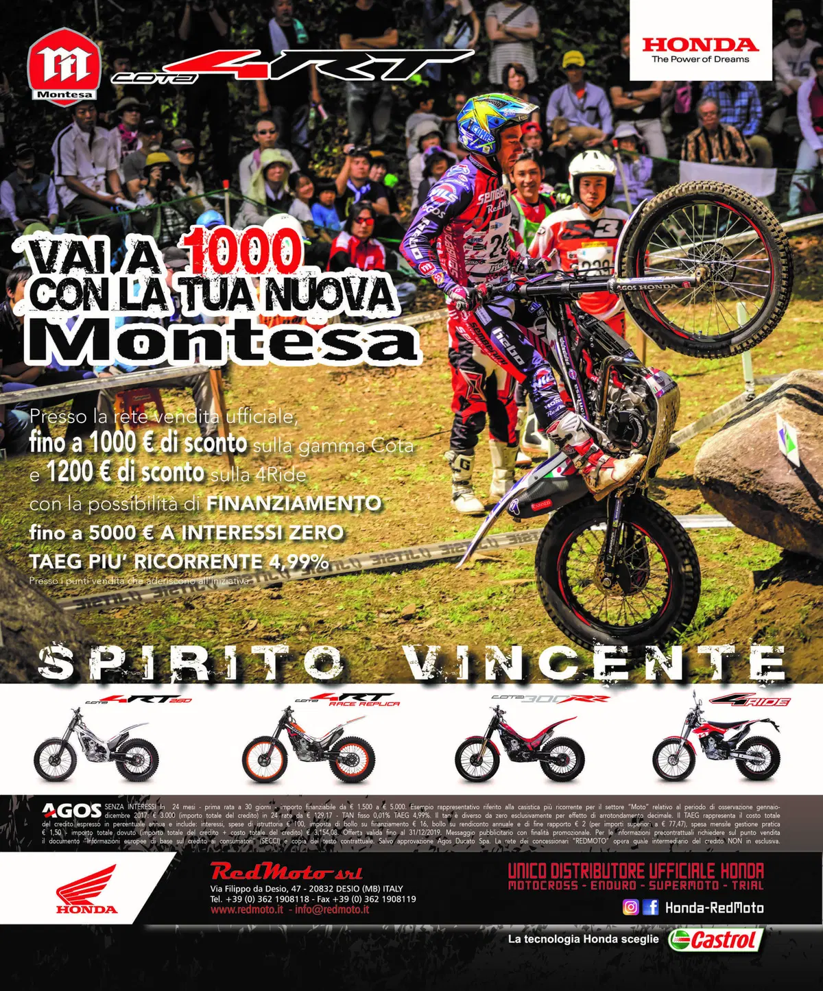 "Vai a Mille" su Montesa Trial e Motoalpinismo