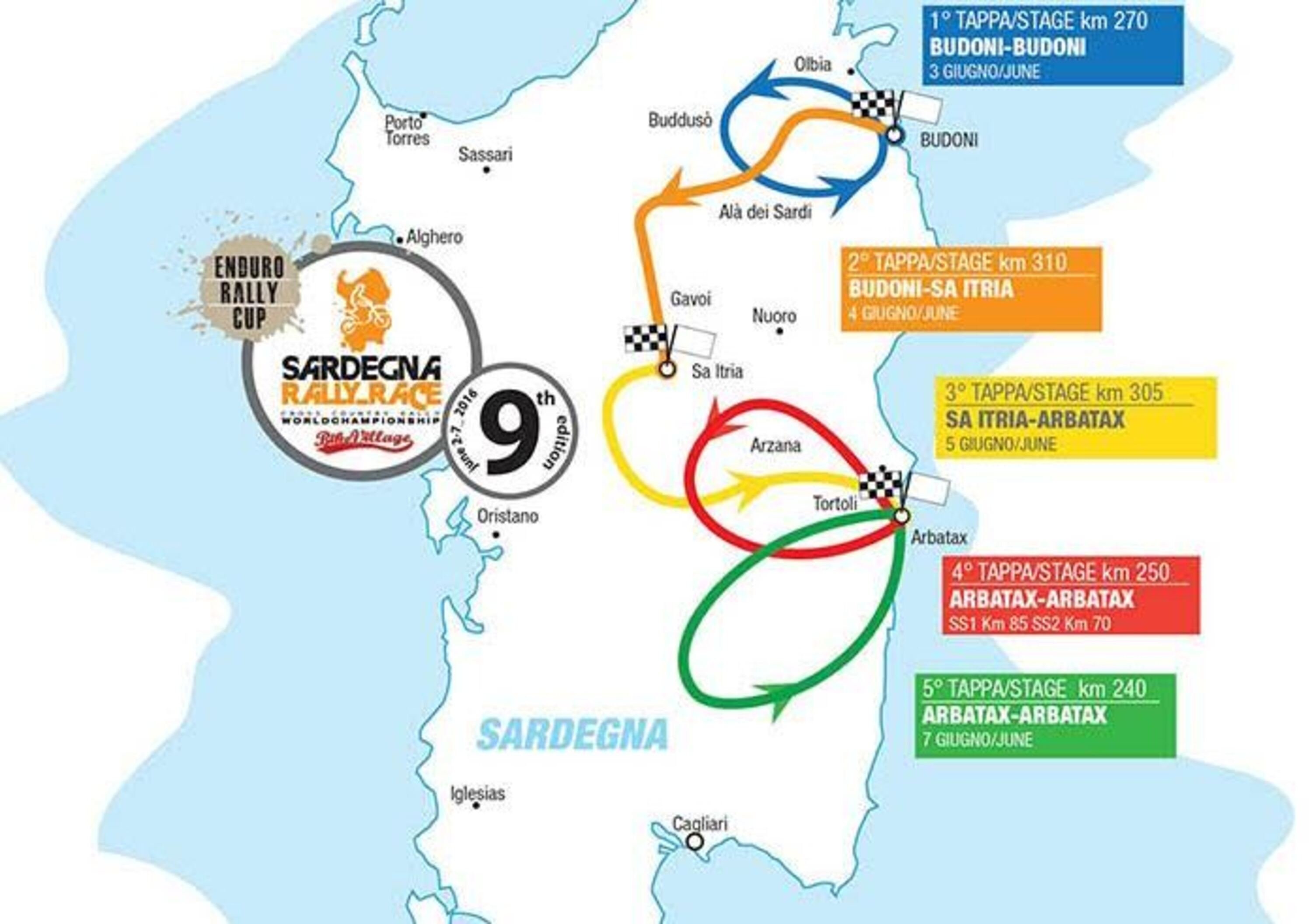 Sardegna Rally Race 2016. Le novit&agrave; della 9&ordf; edizione