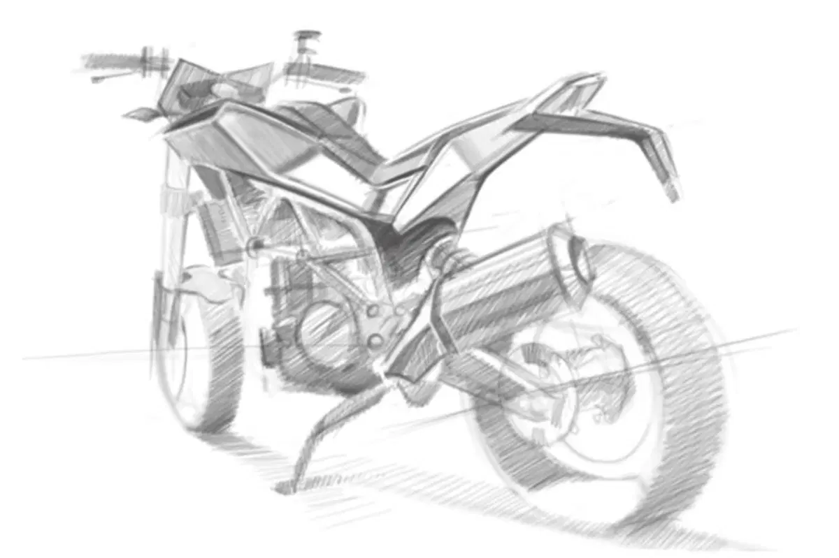 Husqvarna 900. Gli sketch della Supermoto (2)