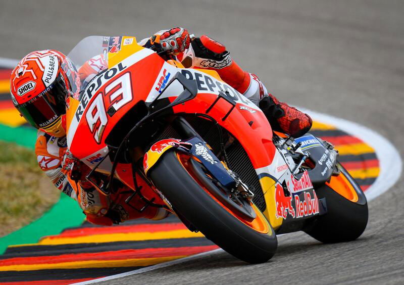 MotoGP 2019, al Sachsenring. In FP3 Marc Marquez &egrave; il pi&ugrave; veloce