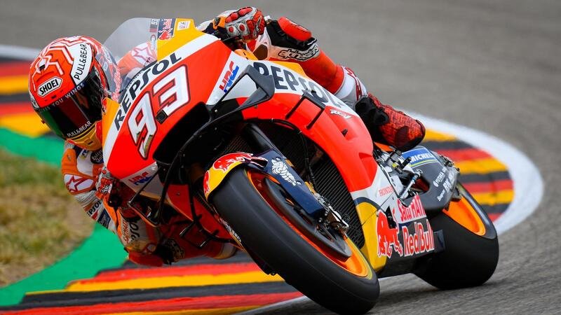 MotoGP 2019, al Sachsenring. In FP3 Marc Marquez &egrave; il pi&ugrave; veloce