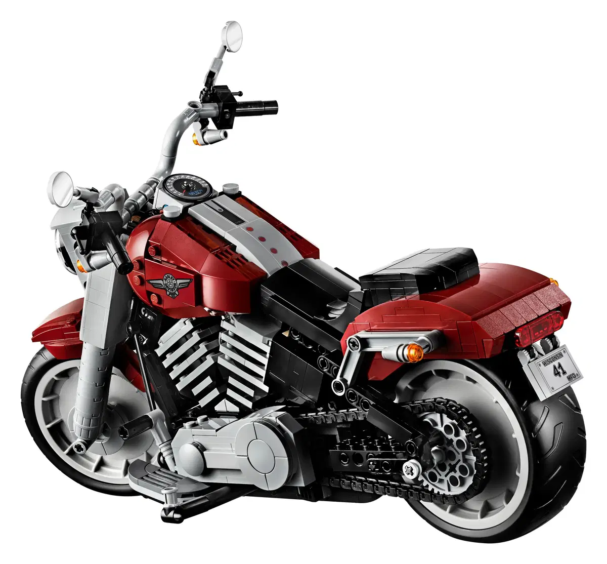 Harley-Davidson Fat Boy. Modello in scala di Lego Creator Expert (2)