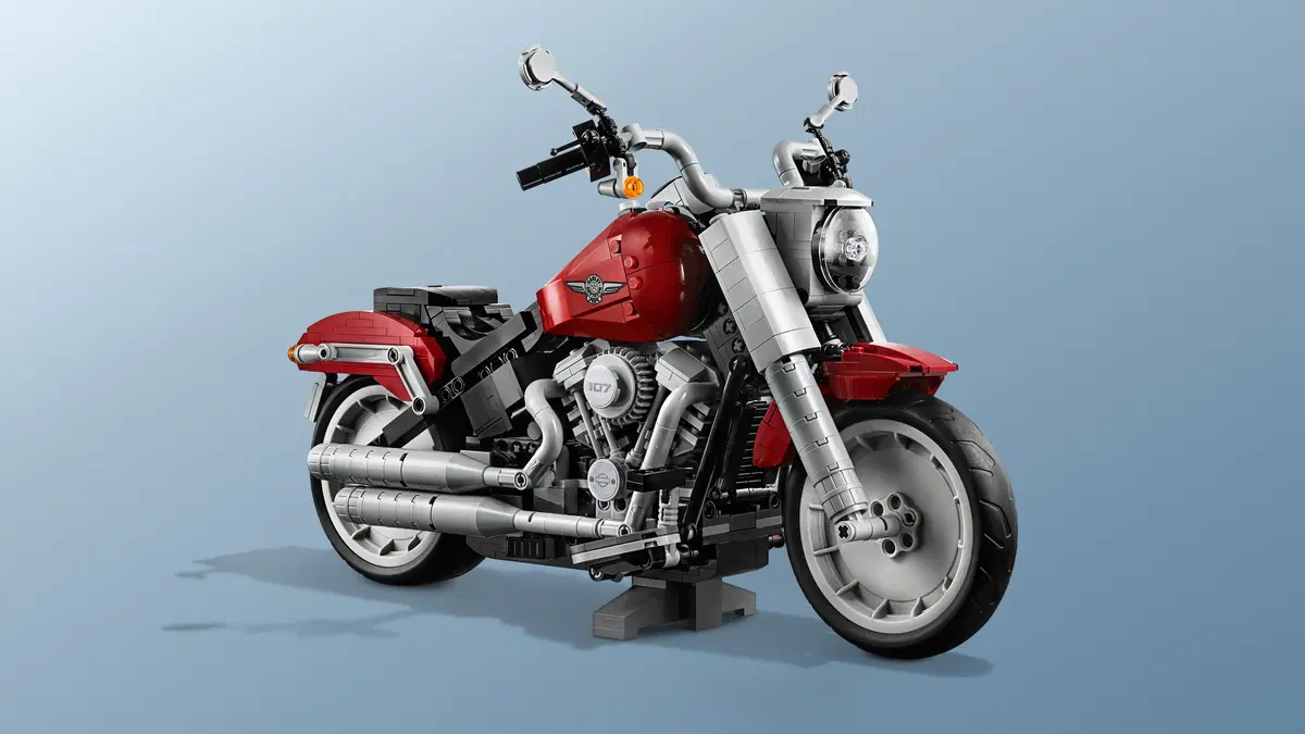 Harley-Davidson Fat Boy. Modello in scala di Lego Creator Expert (7)