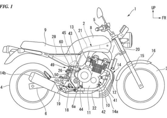 Honda, brevetto di una quattro cilindri raffreddata ad aria: futura CB1100?