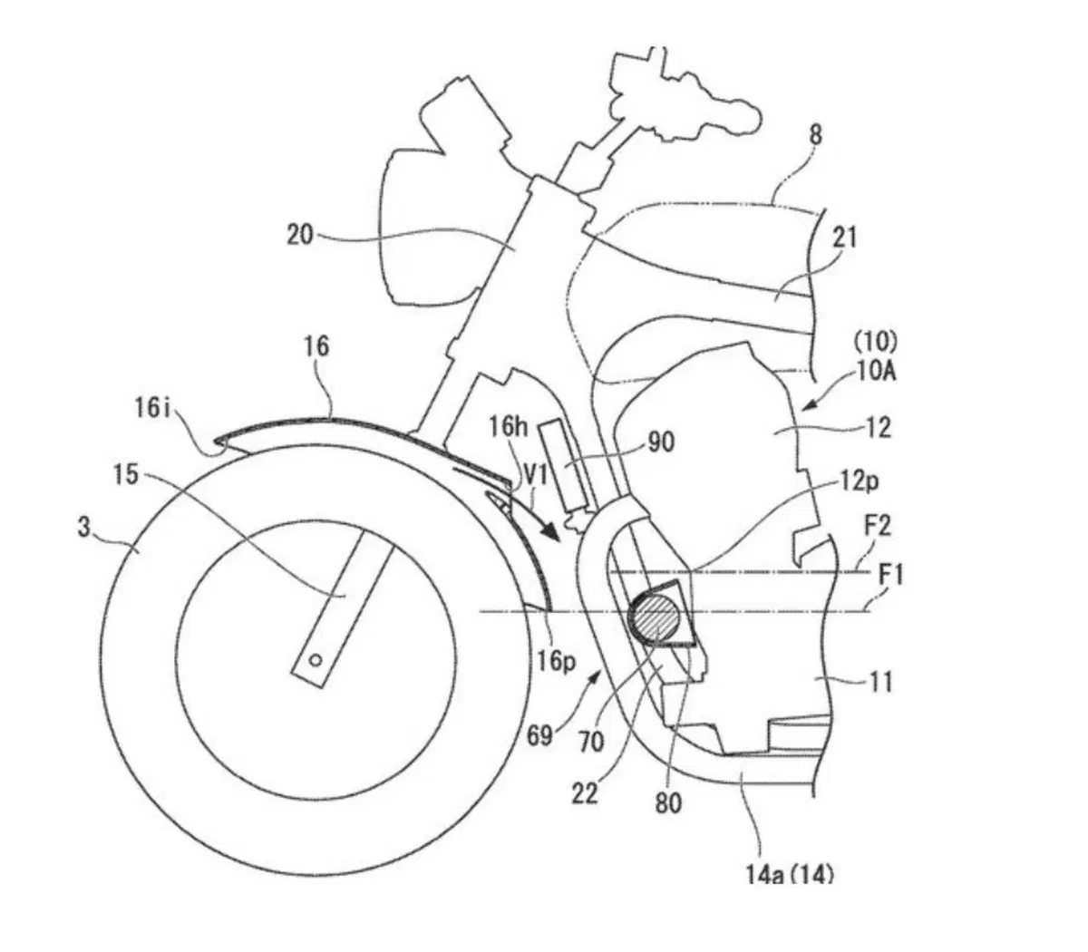 Honda, brevetto di una quattro cilindri raffreddata ad aria: futura CB1100? (2)