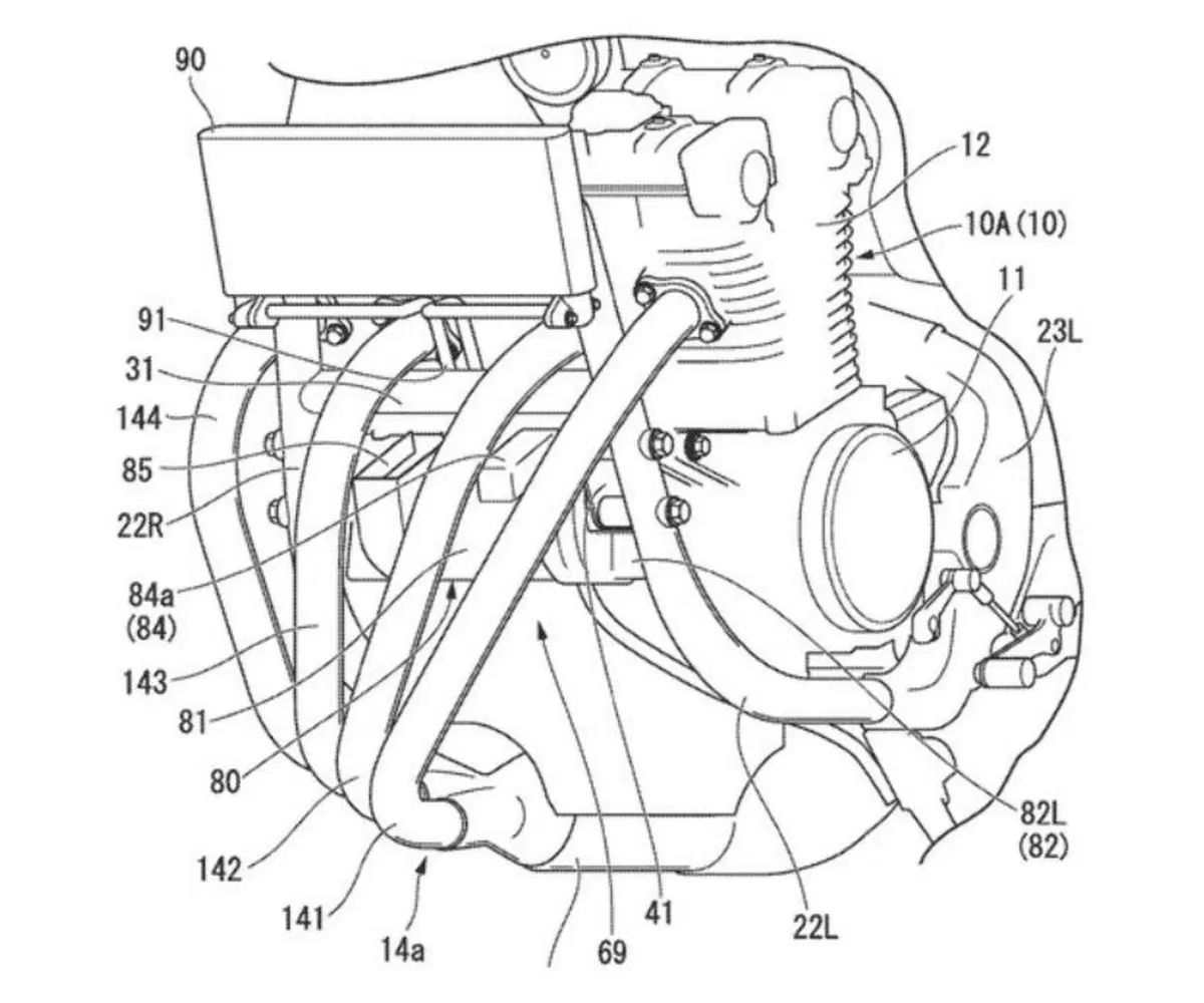 Honda, brevetto di una quattro cilindri raffreddata ad aria: futura CB1100?
