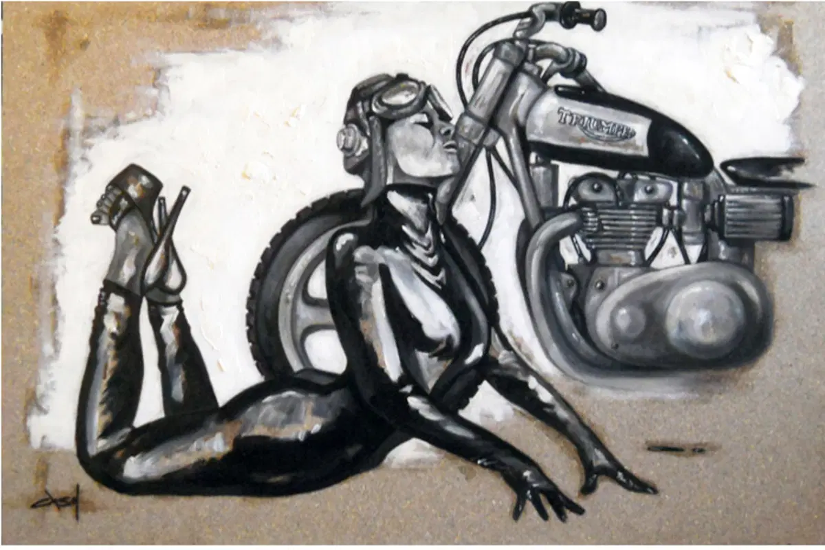 Donne e motori nei quadri di Stefano "Cash" Narra (3)