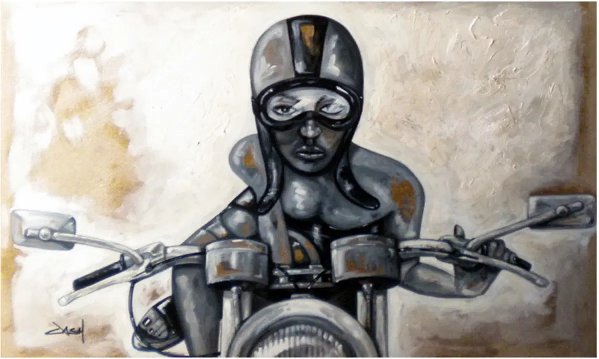 Donne e motori nei quadri di Stefano "Cash" Narra (4)