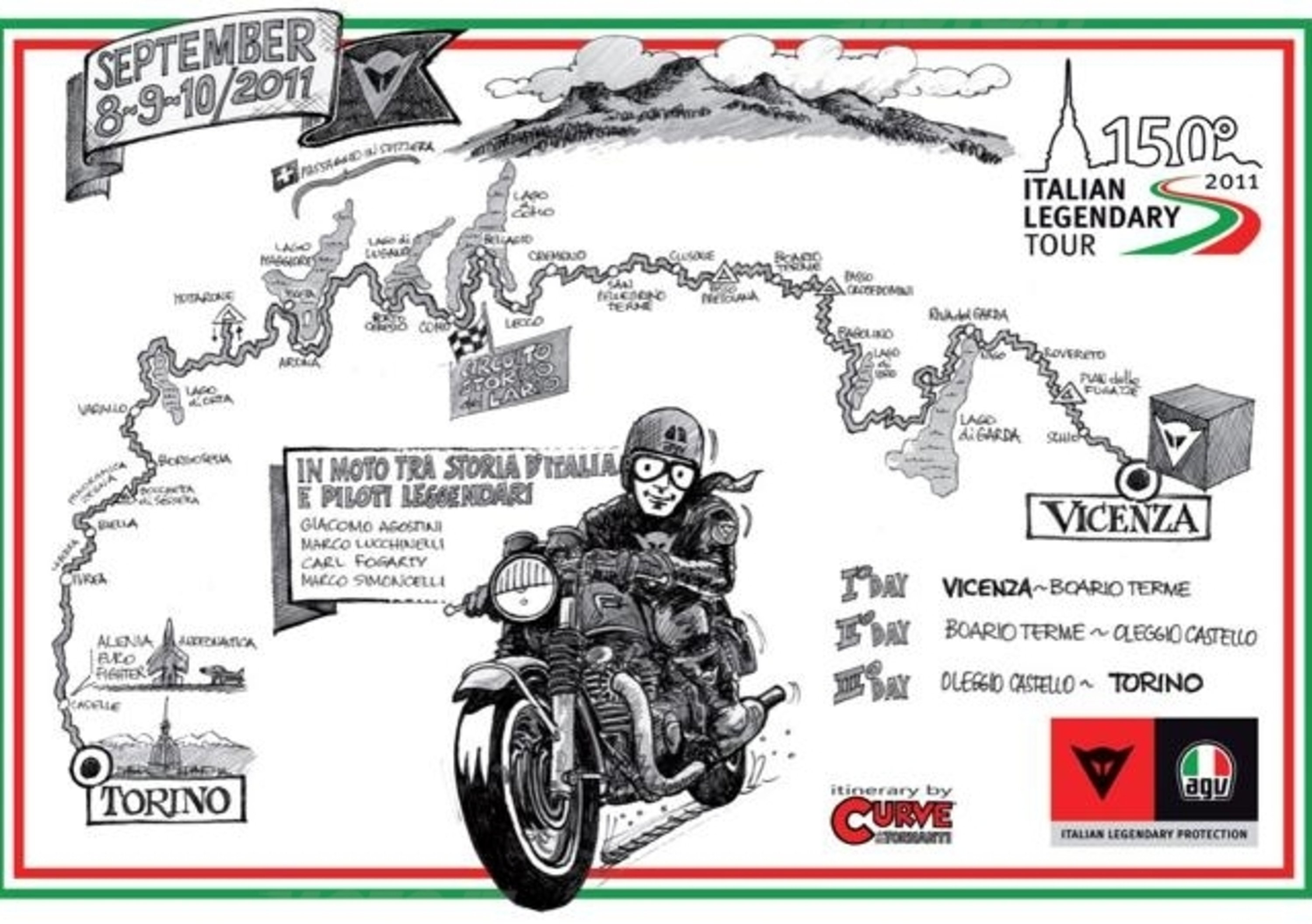 Dainese Italian Legendary Tour: al via la terza edizione