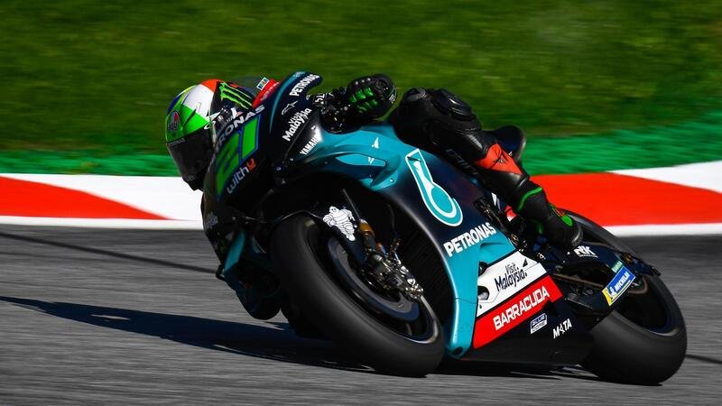 MotoGP 2019. GP Austria, Franco Morbidelli il pi&ugrave; rapido del warm-up bagnato