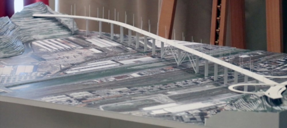 Il plastico del futuro viadotto autostradale di Genova, frutto della progettazione di Renzo Piano