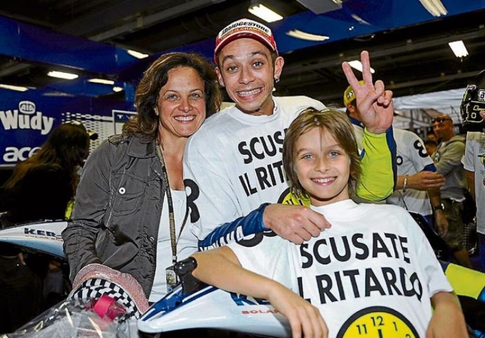 Mamma Stefania, Valentino e Luca Marini