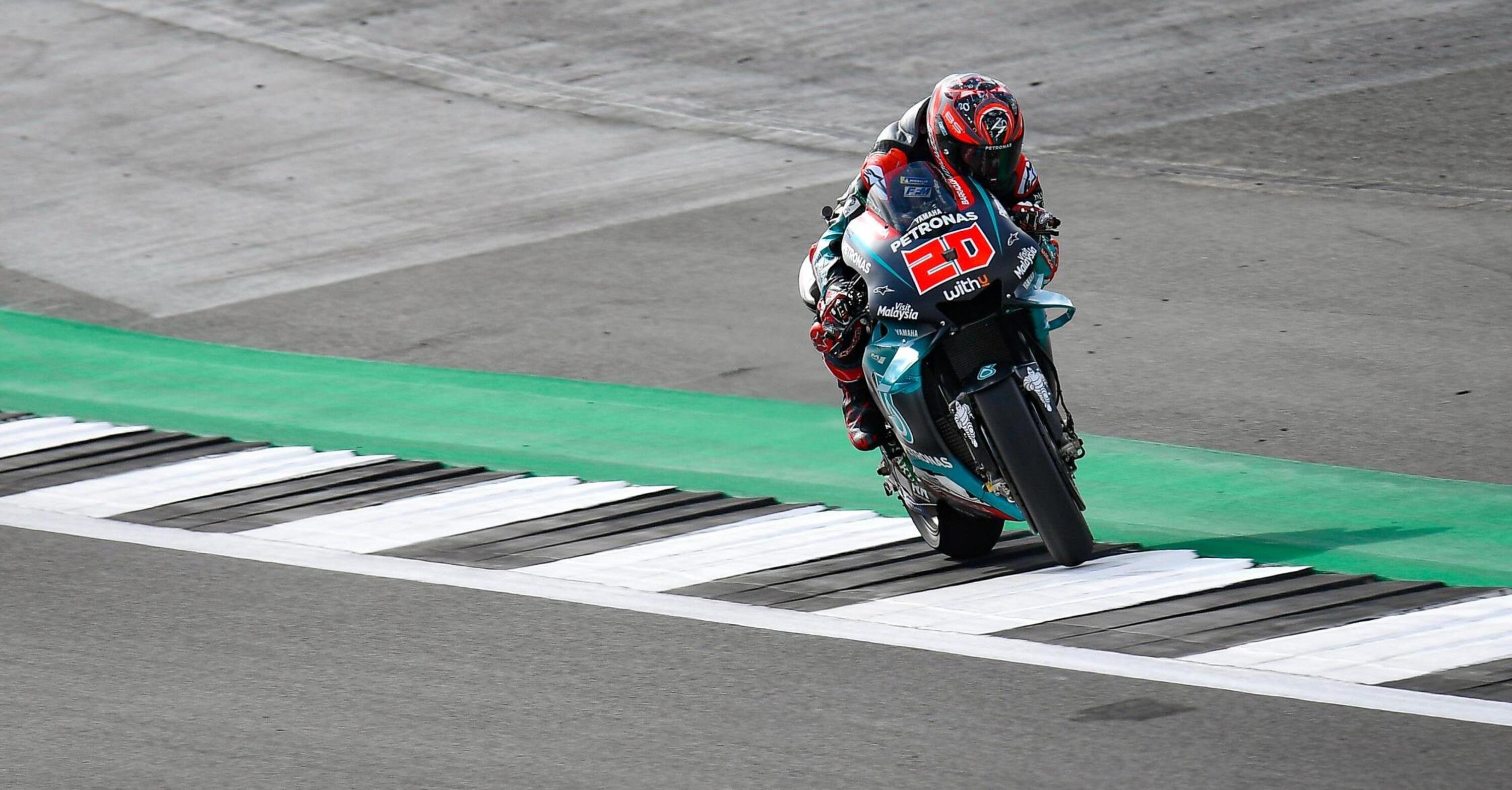 MotoGP 2019. Fabio Quartararo chiude in testa il venerd&igrave; a Silverstone