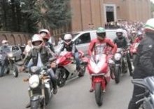 L'ultimo saluto dei motociclisti a Claudio Castiglioni