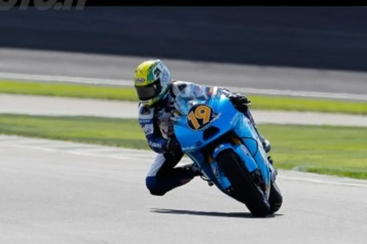 Elena Myers a Indianapolis in sella alla Suzuki di Bautista