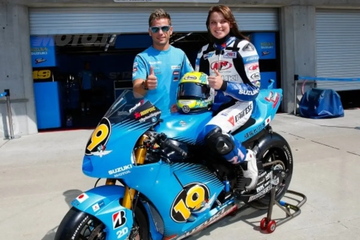 Elena Myers a Indianapolis in sella alla Suzuki di Bautista (2)