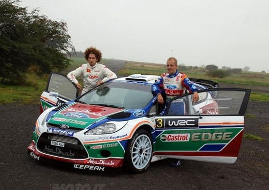 Marco Simoncelli prova la Ford Fiesta WRC 2011