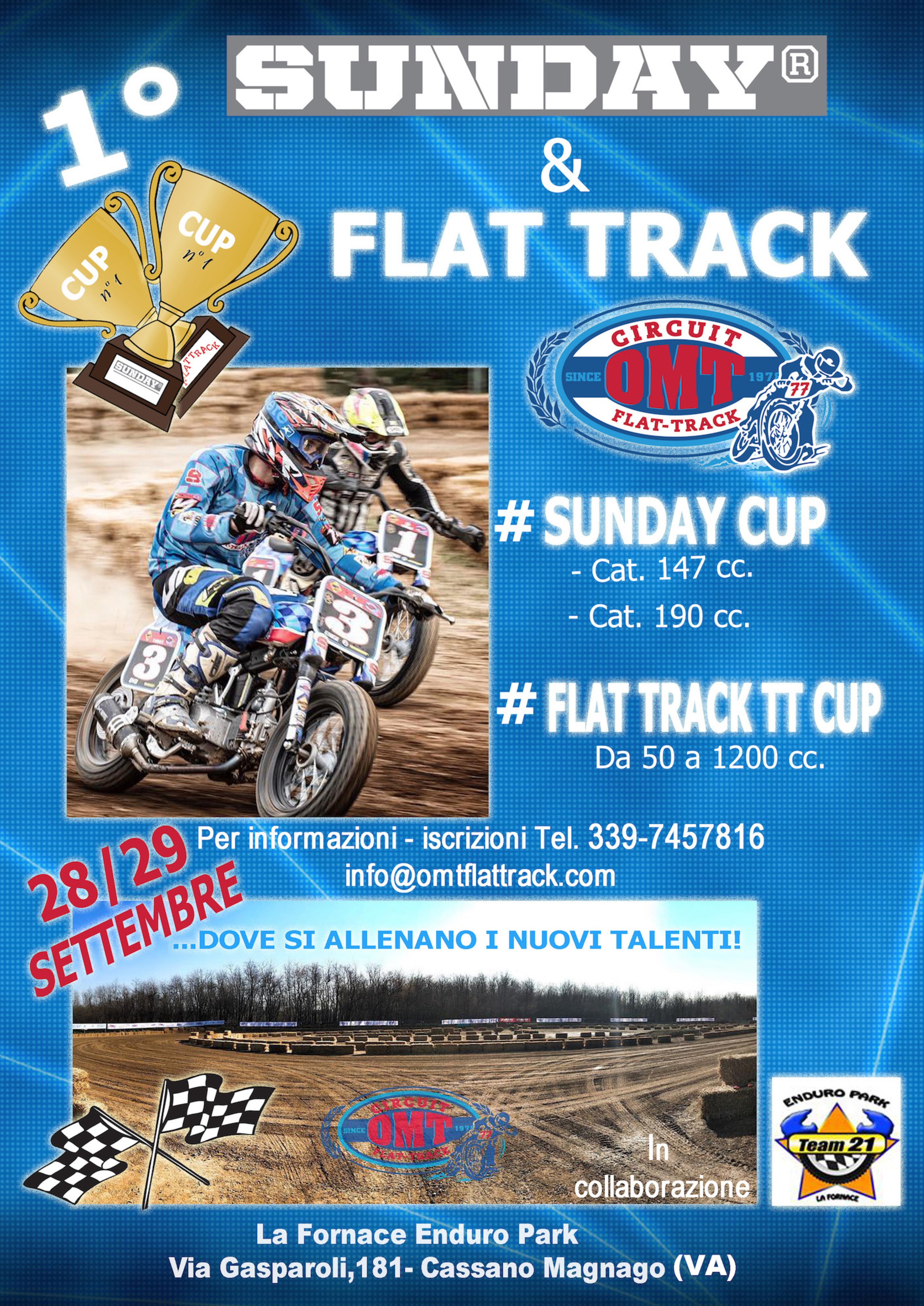 Sunday &amp; Flat Track: una gara per tutti al Fornace Enduro Park