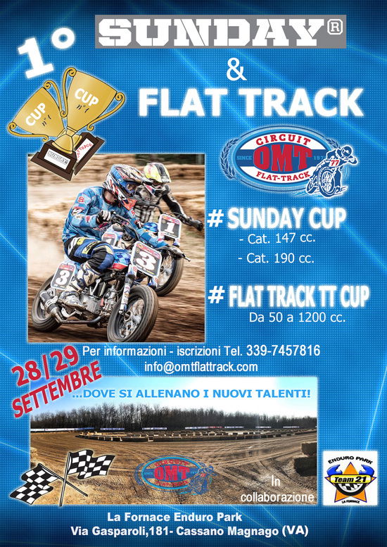 Sunday & Flat Track: una gara per tutti al Fornace Enduro Park