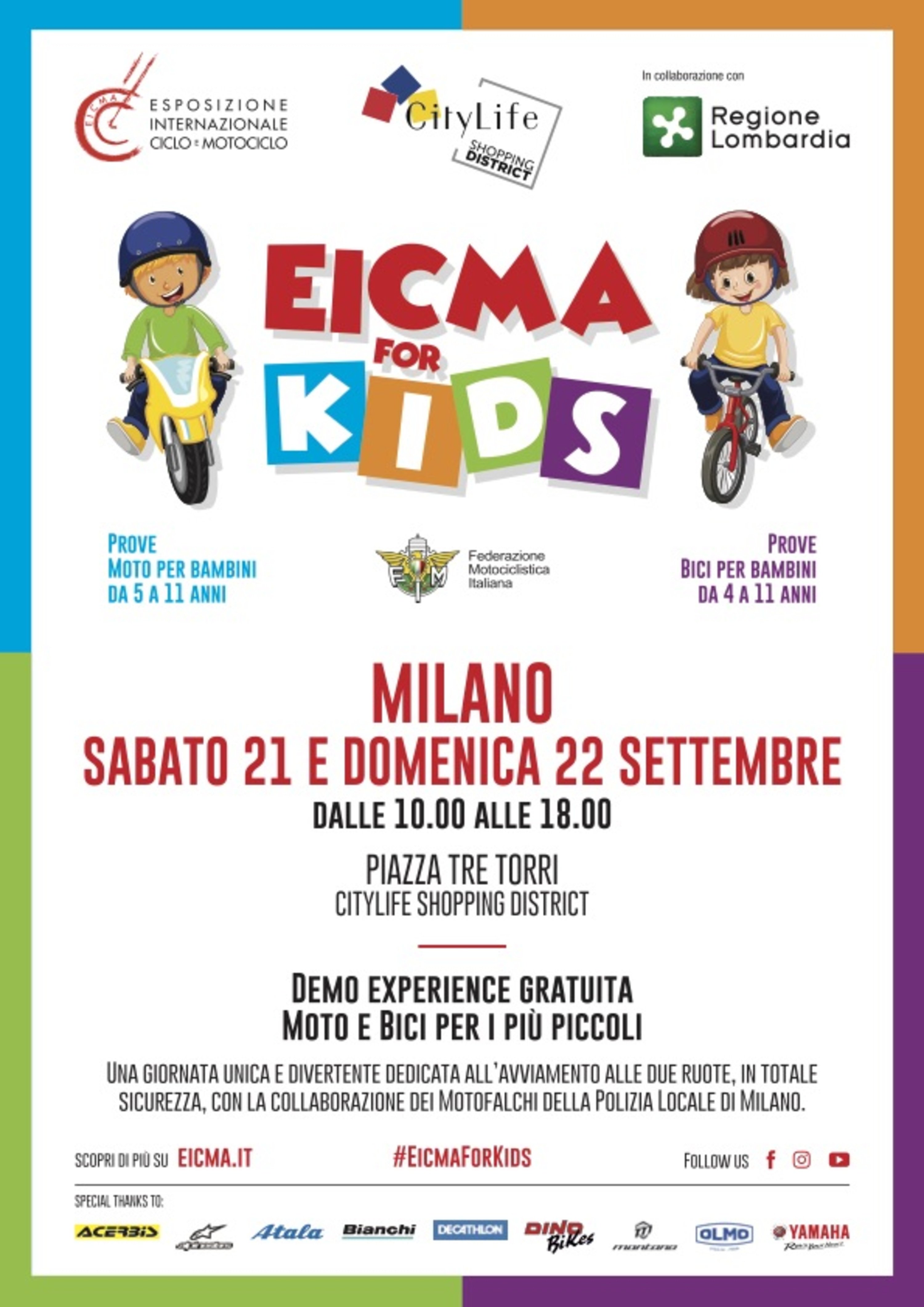 EICMA for Kids: CityLife e Piazza Citt&agrave; di Lombardia