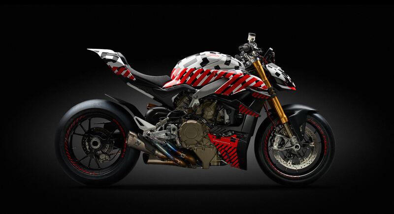 Il prototipo della Ducati Streetfighter V4 che potrebbe costituire la base per la prossima Multistrada V4