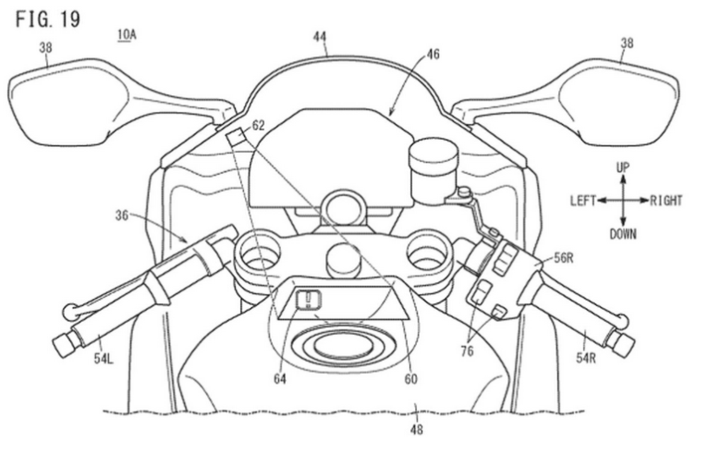 l&#039;Head Up Display proiettato sul serbatoio.