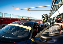 Valentino Rossi a Misano per un test con la Ferrari 